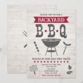 BBQ Zomer Tuinfeest Rustiek Kaart (Voorkant / Achterkant)