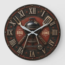 BBQ Zone Backyard BBQ Gift Vintage Barbecue  Grote Klok
