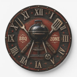 BBQ Zone Backyard BBQ Gift Vintage Barbecue Papieren Bordje