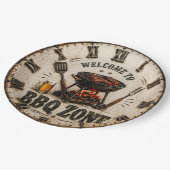 BBQ Zone Barbecue Grill Papieren Bordje (Gekanteld)