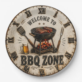 BBQ Zone Barbecue Grill Papieren Bordje