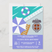 BBQ Zwembad Feestje Zwembad Pret Zomer Kaart (Voorkant)