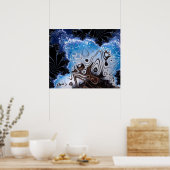 BBQSHOES: Fractal Art Design 103985 Poster (Keuken)