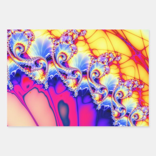 BBQSHOES™ Psychedelic Fractal Inpakpapier Vel (Voorkant)