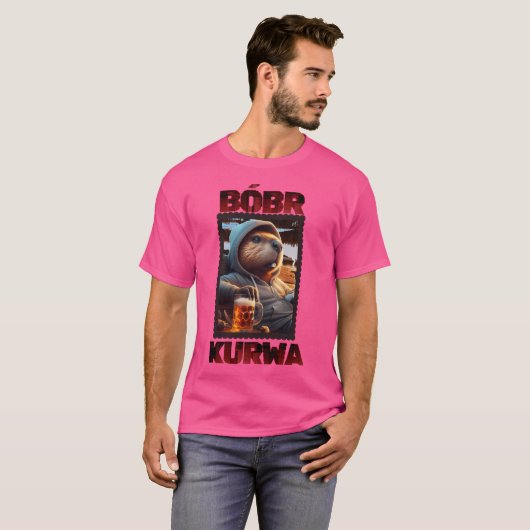 BBR Kurwa houdt van bier en Football T-shirt (Voorkant volledig)