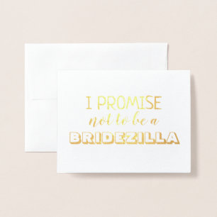BBRIDEZILLA   Funny Bridesmaid of Maid of Honor Folie Kaarten