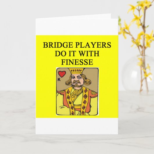 Bbridge player grapje kaart (Gele Bloem)