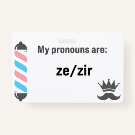 BBS-voornaamwoorden Zi/Zir Badge