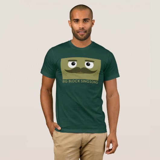 BBSS Moustachios #1 Mannen T-Shirt (Voorkant volledig)