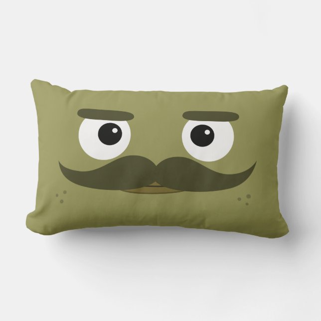 BBSS Moustachios #1 Pillow (21 x 13 inch) Kussen (Voorkant)