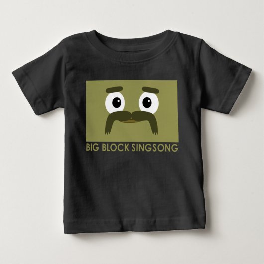 BBSS Moustachios #3 Baby T-Shirt (Voorkant)