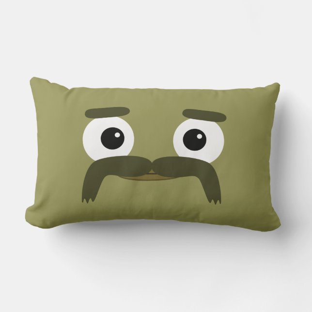 BBSS Moustachios #3 Pillow (21 x 13 inch) Kussen (Voorkant)