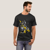 BBT 80 jaar vleermuispanelen donker T-shirt (Voorkant volledig)