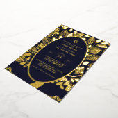  BBT Bar Mitzvah Event, Elegant Modern Folie Uitnodiging (Gedraaid)