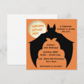 BBT, Full Moon, Halloween Birthday Uitnodiging (Voorkant / Achterkant)