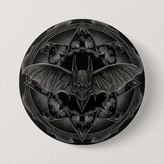 BBT Gothic Dark, Ai Generated Design Ronde Button 7,6 Cm (Voorkant)