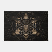 BBT in Sacred Geometry - Zwart en goud Deurmat (Voorkant)
