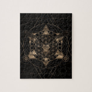 BBT in Sacred Geometry - Zwart en goud Legpuzzel
