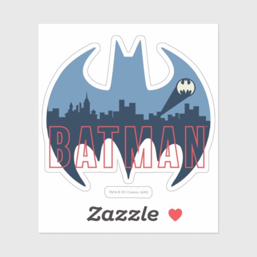 BBT-Logo met Gotham- en Bat-signaal Sticker (Vel)