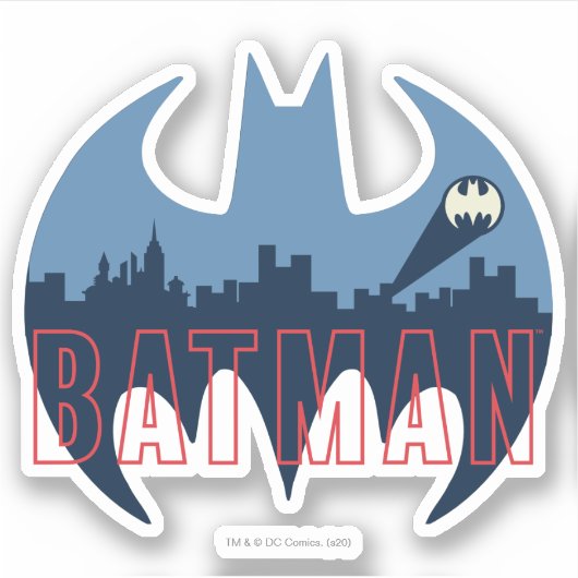 BBT-Logo met Gotham- en Bat-signaal Sticker (Voorkant)