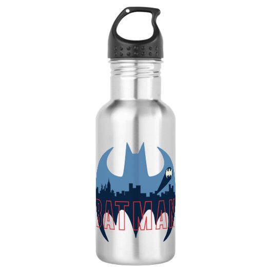 BBT-Logo met Gotham- en Bat-signaal Waterfles (Voorkant)