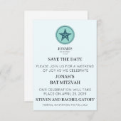 BBT MITZVAH BEWAREN DE DATUM KAART (Voorkant / Achterkant)