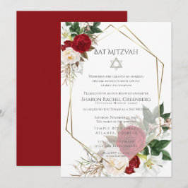 BBT MITZVAH | Bourgogne Peony Verse 3 Kaart