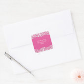 BBT Mitzvah Clear Sparkle and Lace Vierkante Sticker (Envelop)