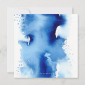 BBT MITZVAH hebrew handboekblauwe waterverf Kaart (Achterkant)