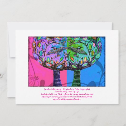 BBT Mitzvah - Katoen Snoepjes bomen van mensenleve Kaart (Achterkant)