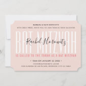 BBT MITZVAH modern deklaagtypografie meisje roze Kaart (Voorkant)