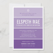 BBT MITZVAH modern ombre gradiënt violet paars Kaart (Voorkant)