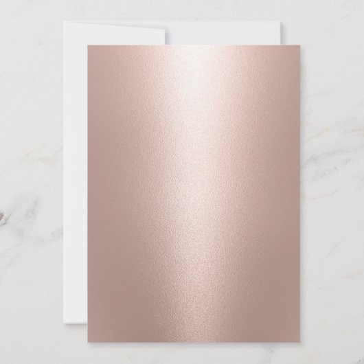 BBT Mitzvah Modern Roos Gold Glitter Drivers Kaart (Achterkant)