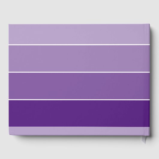 BBT MITZVAH modern vet ombre block violet paars Gastenboek (Achterkant)