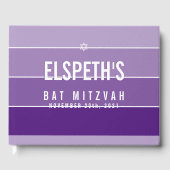 BBT MITZVAH modern vet ombre block violet paars Gastenboek (Voorkant)