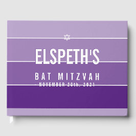 BBT MITZVAH modern vet ombre block violet paars Gastenboek