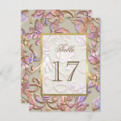 BBT Mitzvah Multi "Embossed"-ID-tabelnummer Briefkaart (Voorkant / Achterkant)