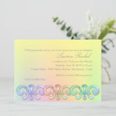 BBT Mitzvah om het even welke kleurenachtergrond Kaart (Staand voorkant)