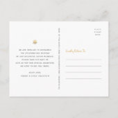 BBT Mitzvah Save Date Black Gold Foil Tree of Life Uitnodiging Briefkaart (Achterkant)