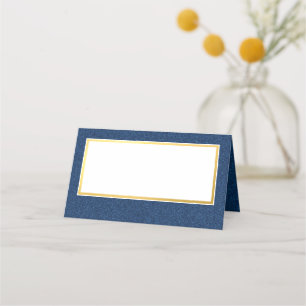 BBT MITZVAH Smart bold type Gold denim blue aqua Plaatskaartje