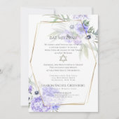 BBT MITZVAH | Violet Anemone Floral Verse 1 Kaart (Voorkant)