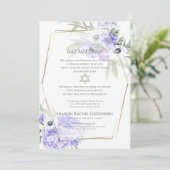 BBT MITZVAH | Violet Anemone Floral Verse 1 Kaart (Staand voorkant)