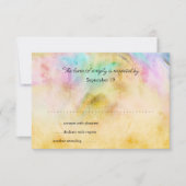 BBT Mitzvah Yellow Tie Dye Design RSVP-kaart RSVP Kaartje (Voorkant)