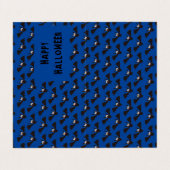 BBT Pattern Halloween Blue Classroom Exchange-kaar Visitekaartje (Buitenkant ongevouwen)