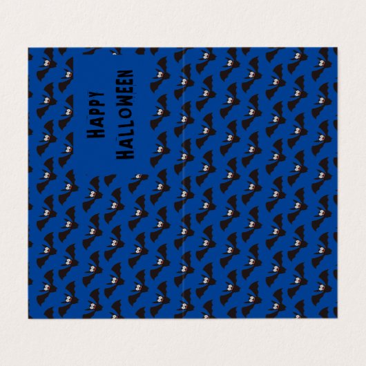 BBT Pattern Halloween Blue Classroom Exchange-kaar Visitekaartje (Buitenkant ongevouwen)