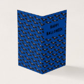 BBT Pattern Halloween Blue Classroom Exchange-kaar Visitekaartje (Buitenkant)