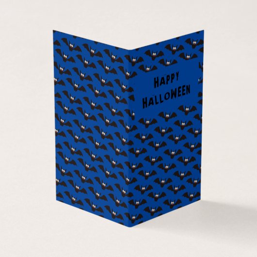 BBT Pattern Halloween Blue Classroom Exchange-kaar Visitekaartje (Buitenkant)