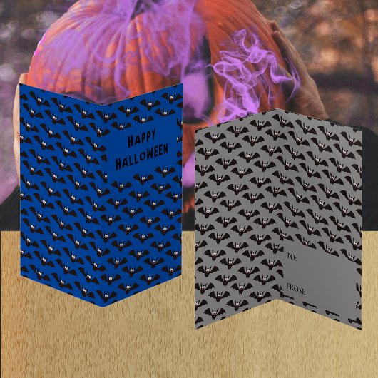 BBT Pattern Halloween Blue Classroom Exchange-kaar Visitekaartje