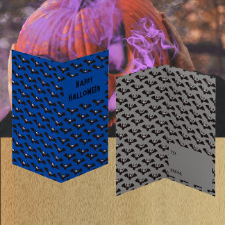 BBT Pattern Halloween Blue Classroom Exchange-kaar Visitekaartje