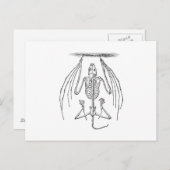  BBT Skelet - Katten en Halloween Sjabloon Briefkaart (Voorkant / Achterkant)